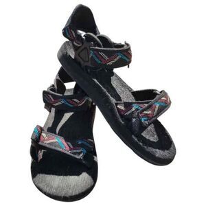 Rafters Womens Black Sandals Size 8, Rubber Soles